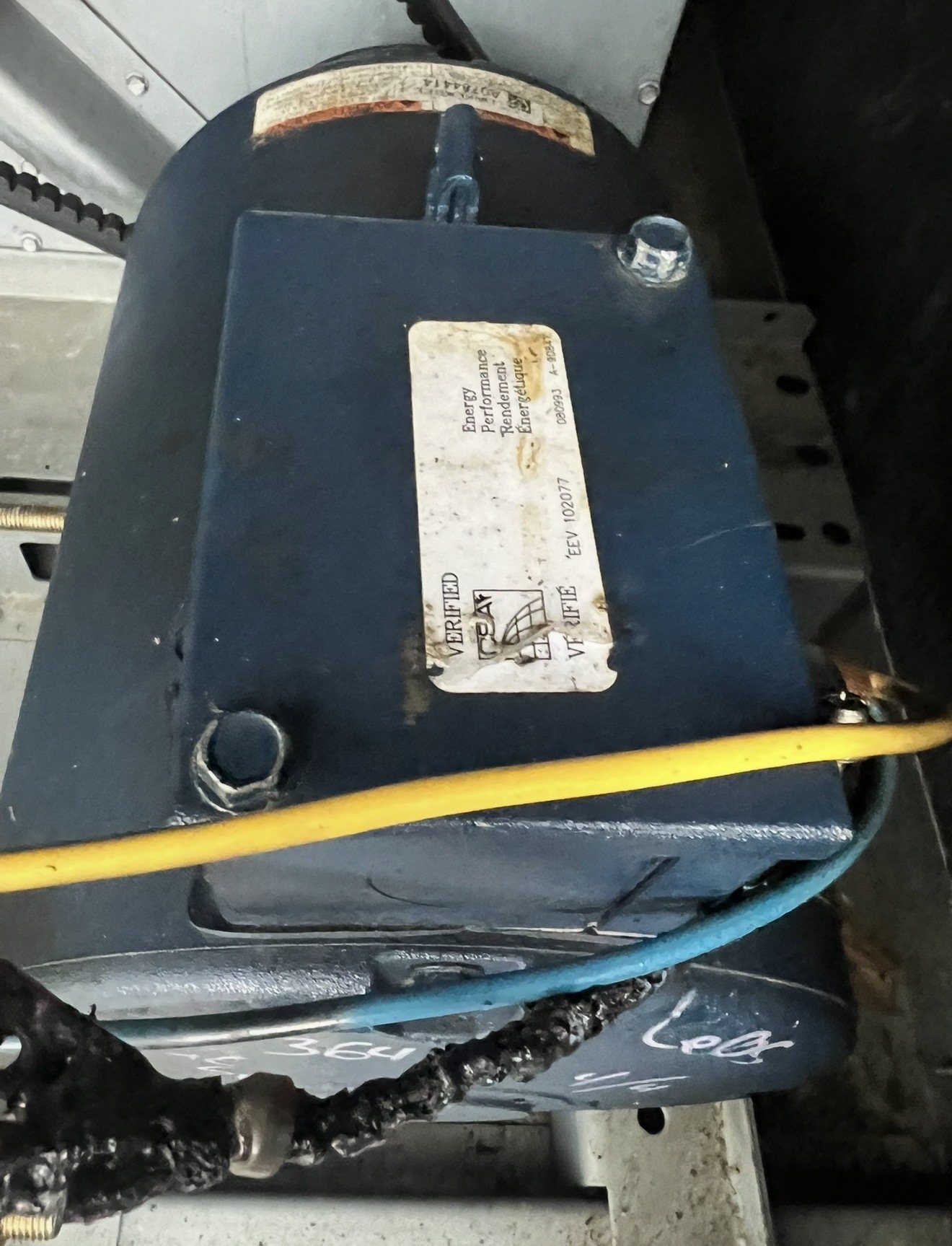 Damaged blower motor